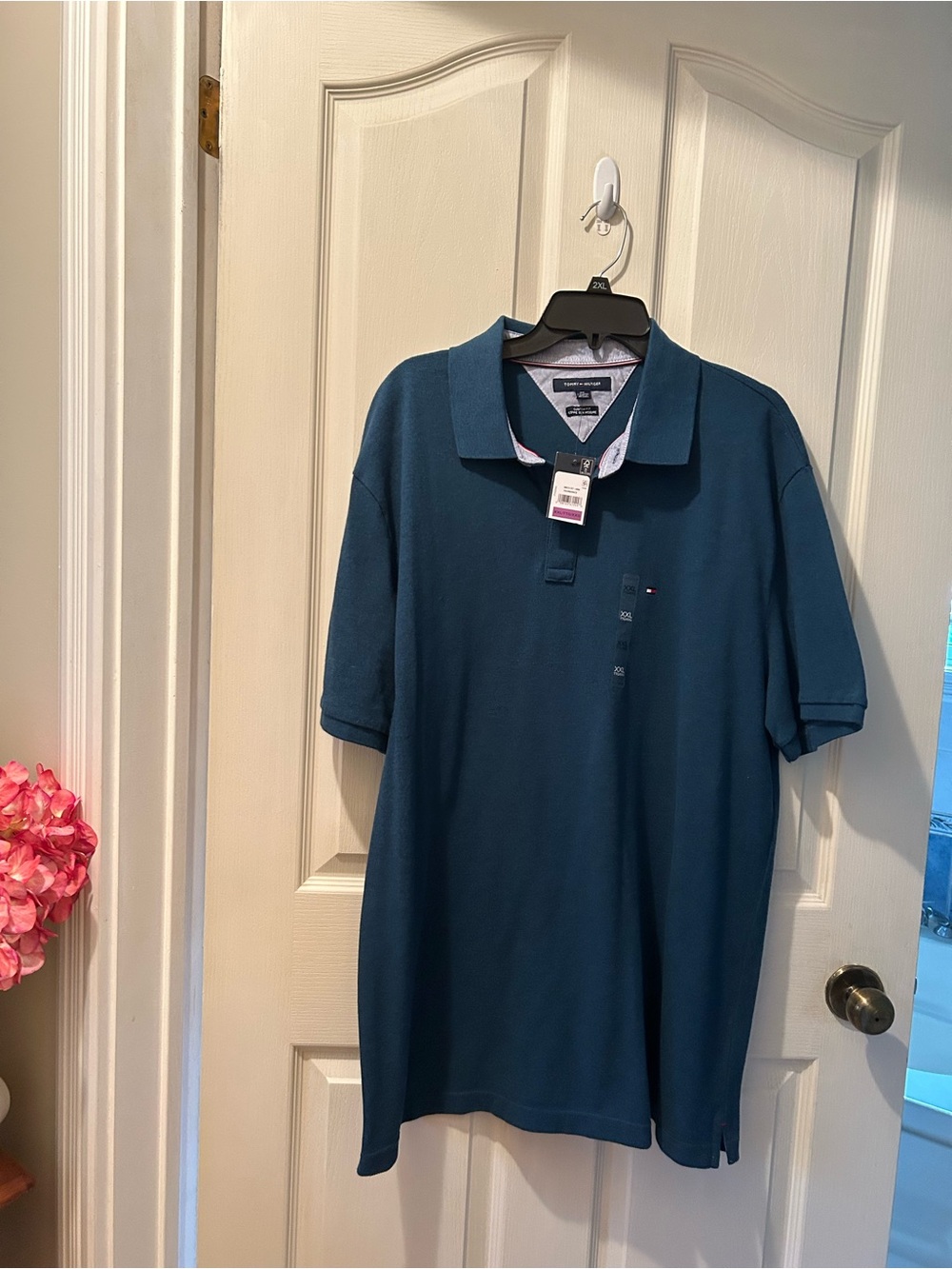 Tommy Hilfiger Men's Teal Blue Polo Shirt